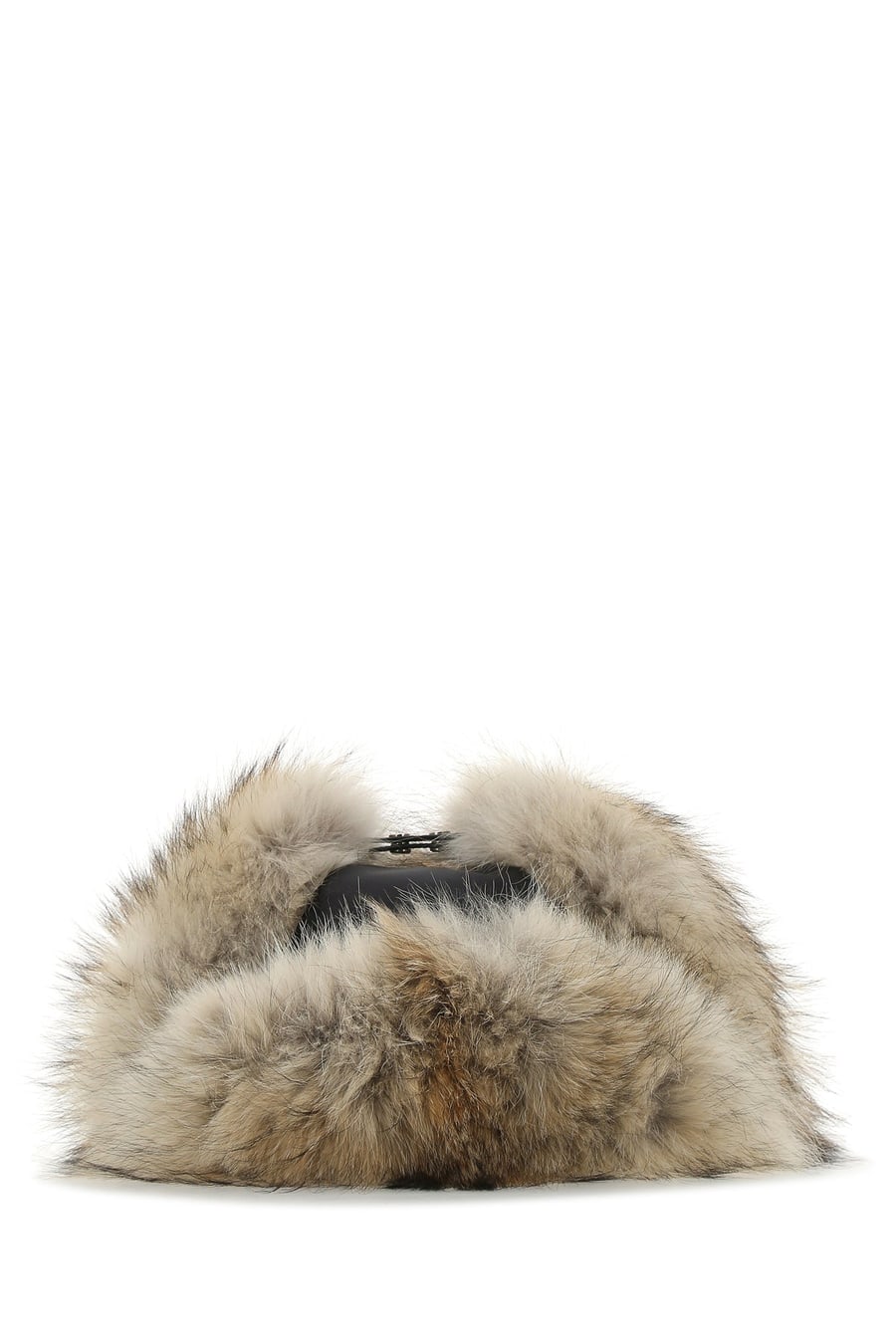 Prada Cappello in nylon e pelliccia, view 3
