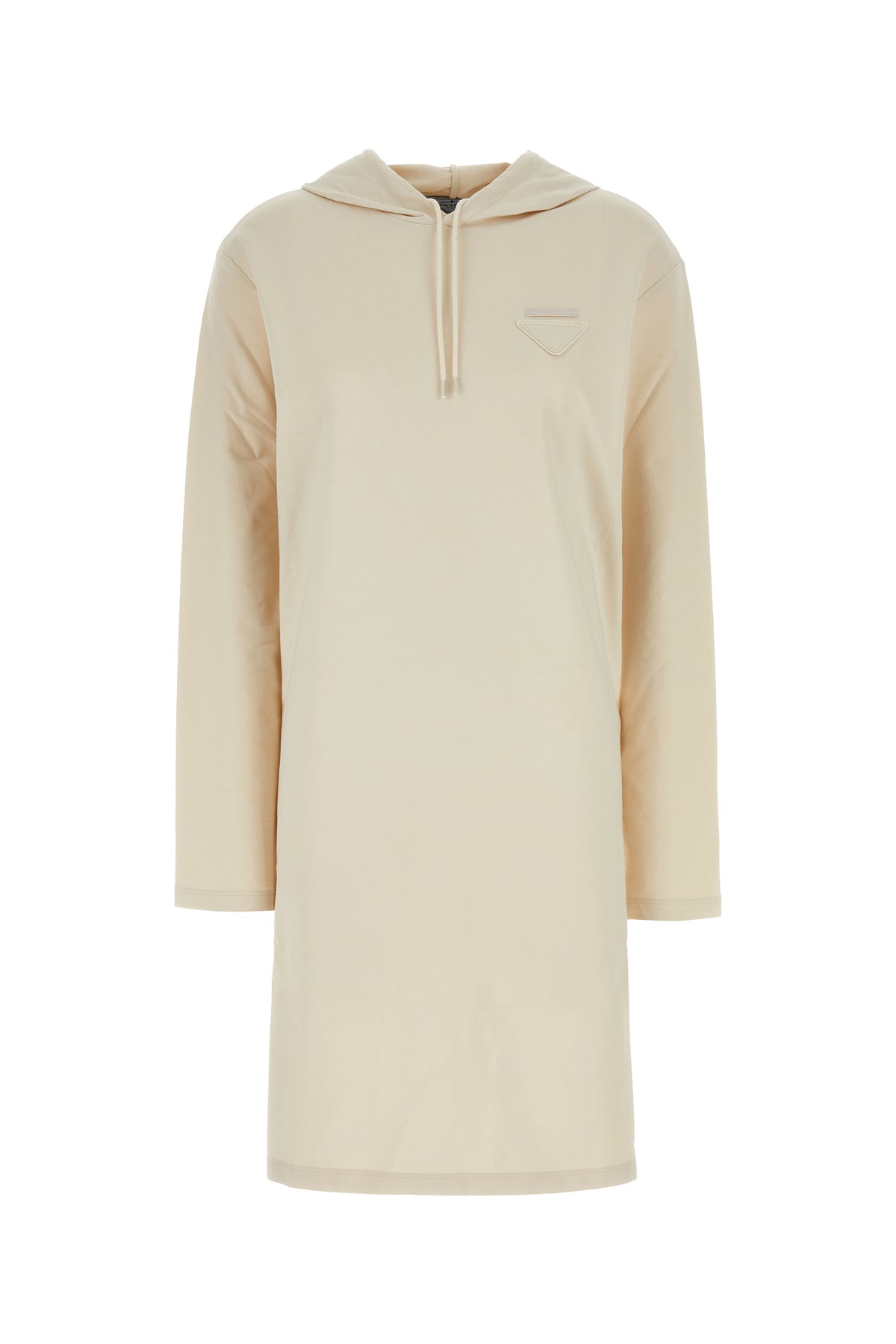 Prada Abito felpa in cotone stretch crema