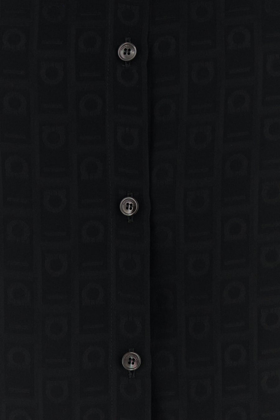 Ferragamo Camicia in seta nera, view 3