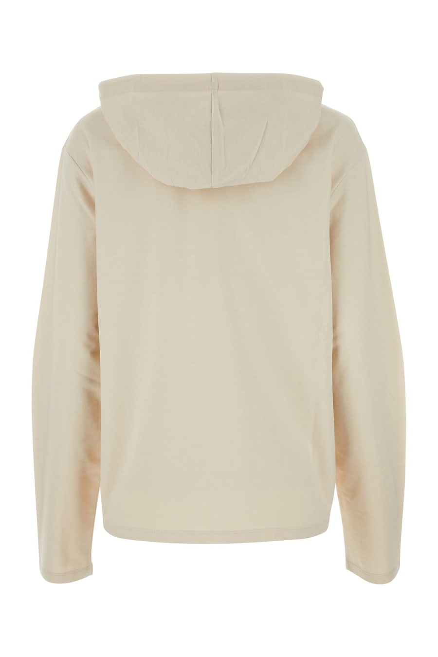 Prada Felpa oversize in cotone stretch sabbia, view 2