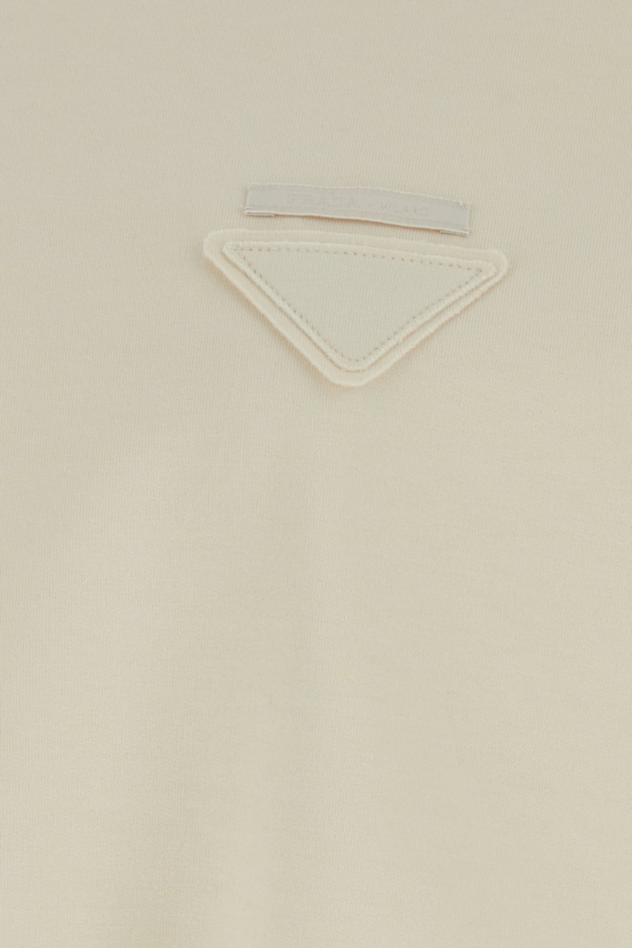 Prada Felpa oversize in cotone stretch sabbia, view 3
