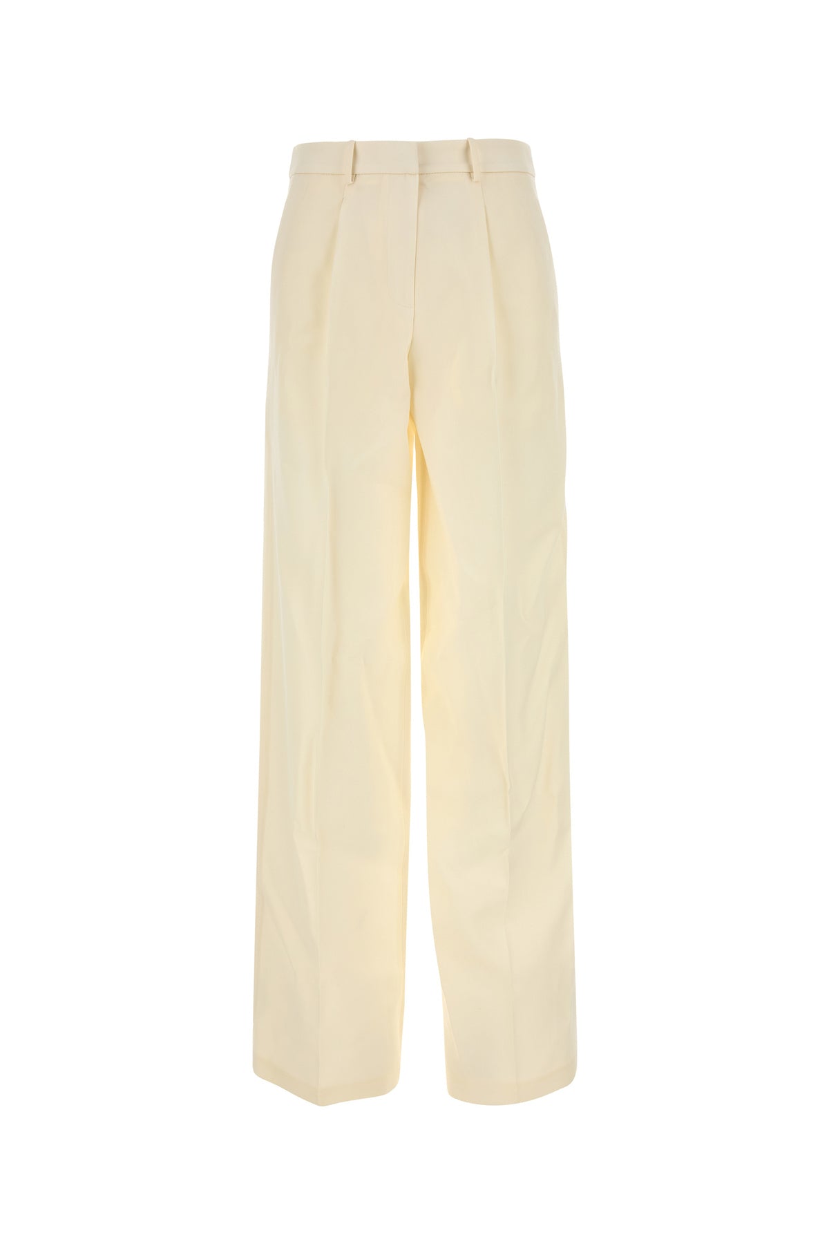 MAGDA BUTRYM Pantalone dalla gamba ampia in misto lana crema