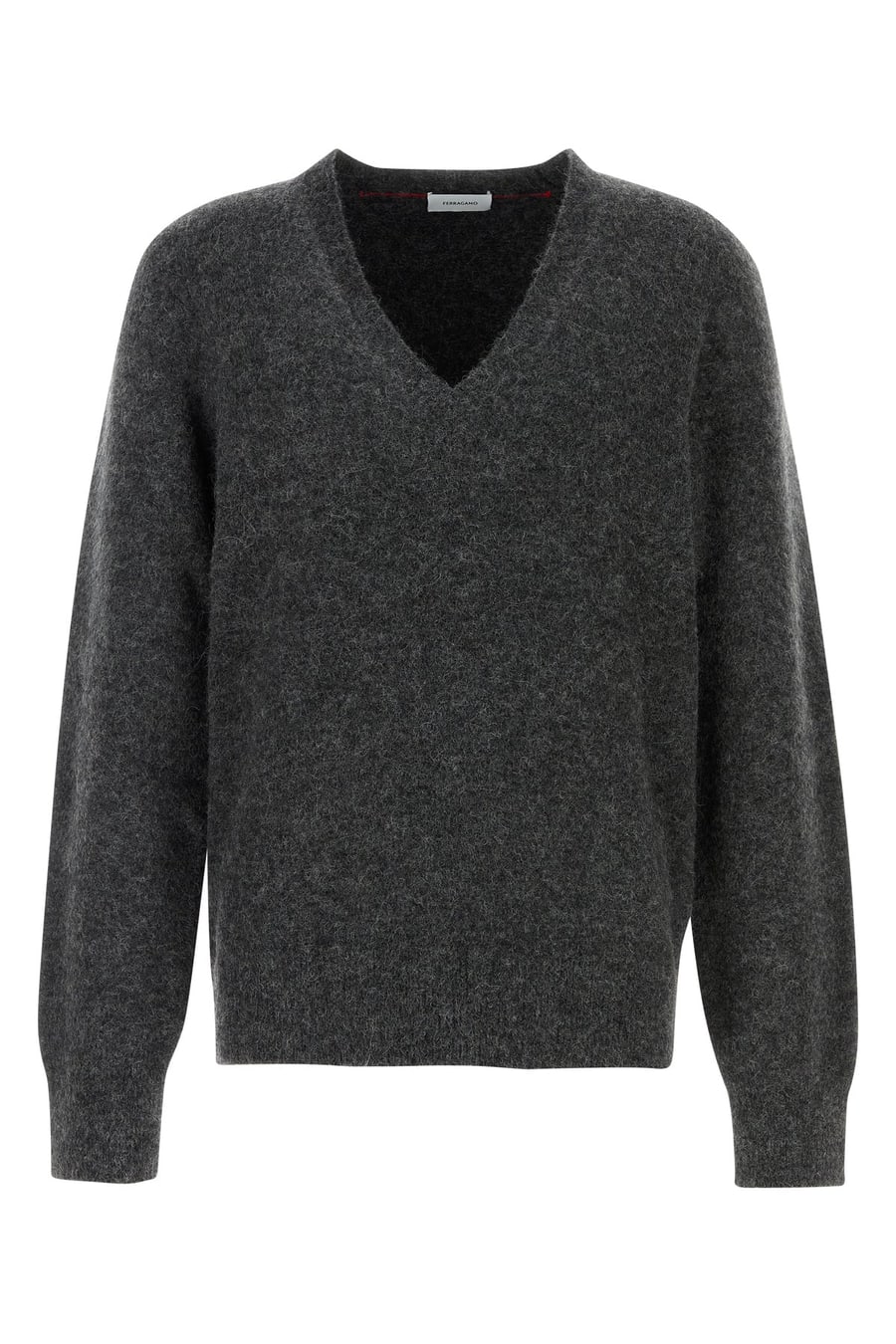 Ferragamo Maglione in misto alpaca stretch antracite