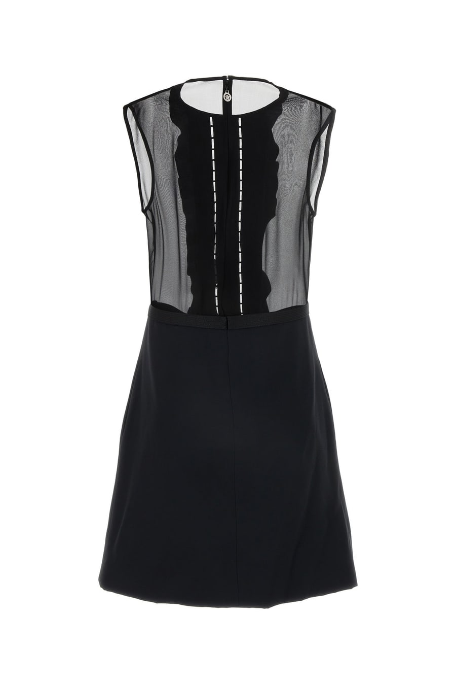Versace Mini abito in georgette nera, view 2