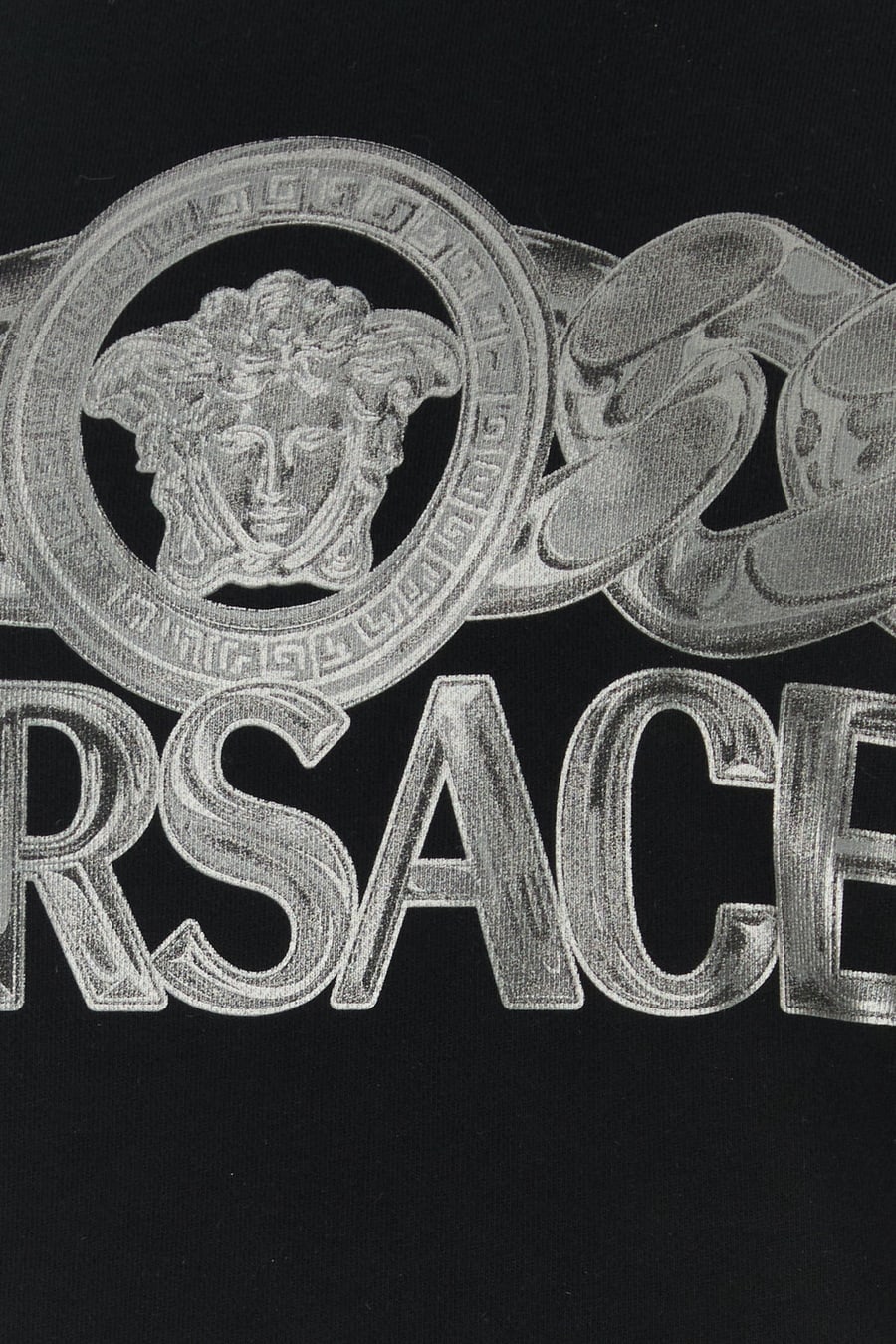 Versace Felpa in cotone nero, view 5