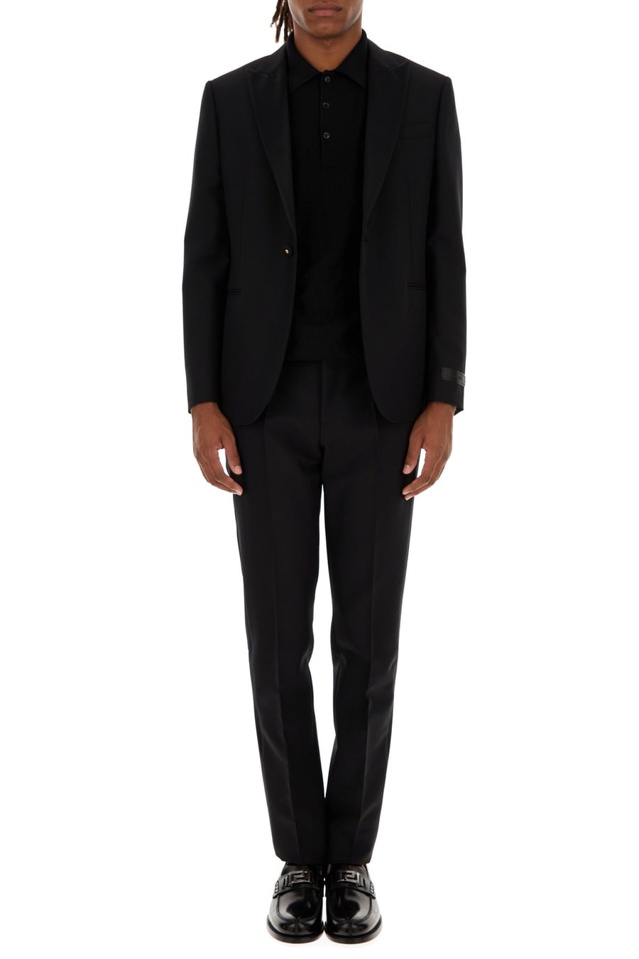 Versace Giacca in misto lana nera, view 6