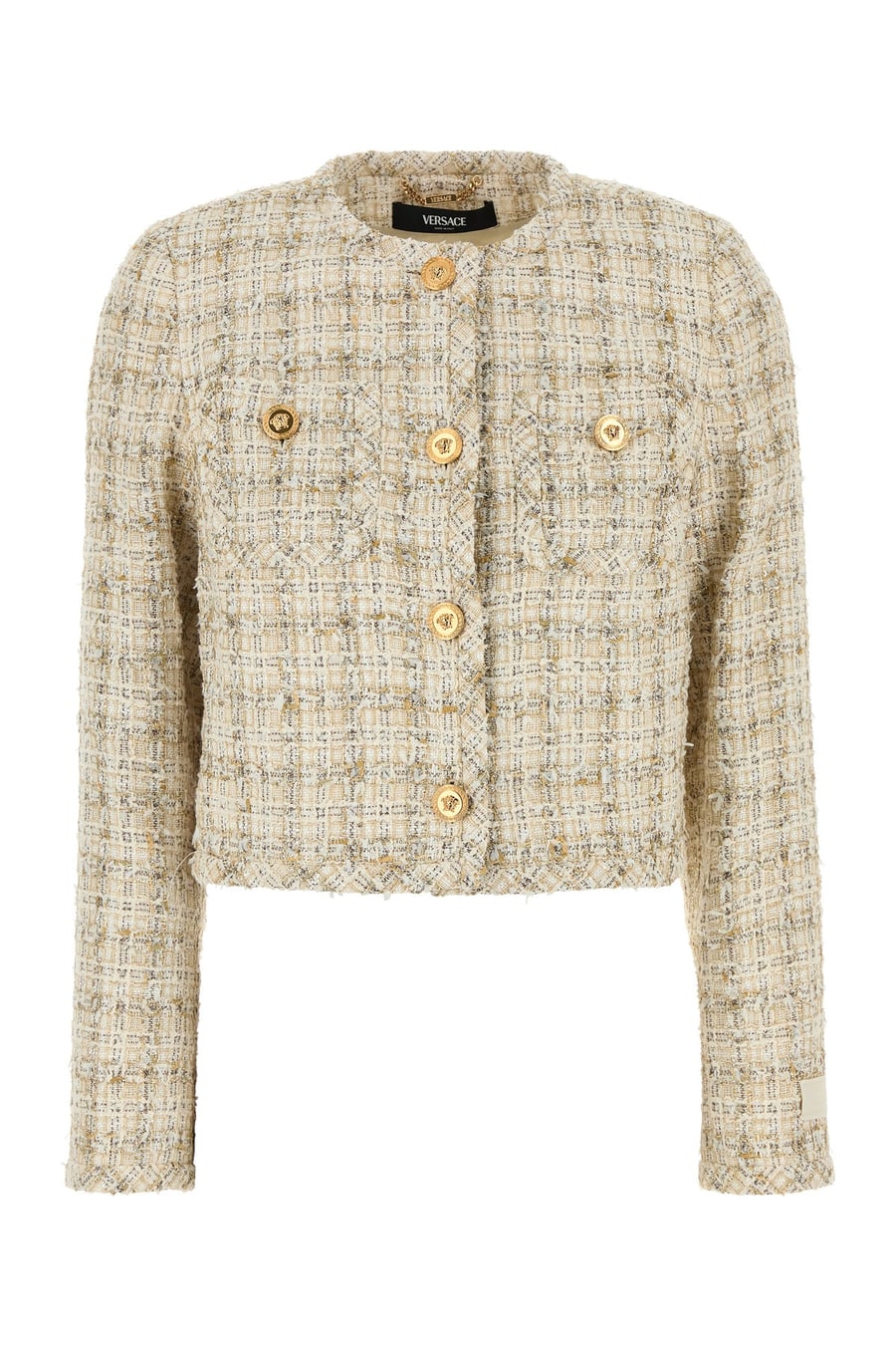 Versace Giacca in tweed multicolor