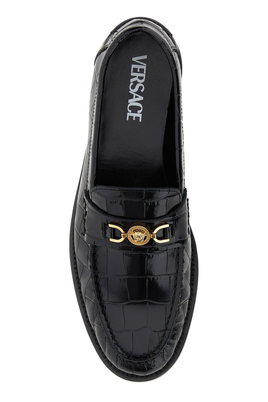 Versace Mocassini Medusa '95 in pelle nera, view 4
