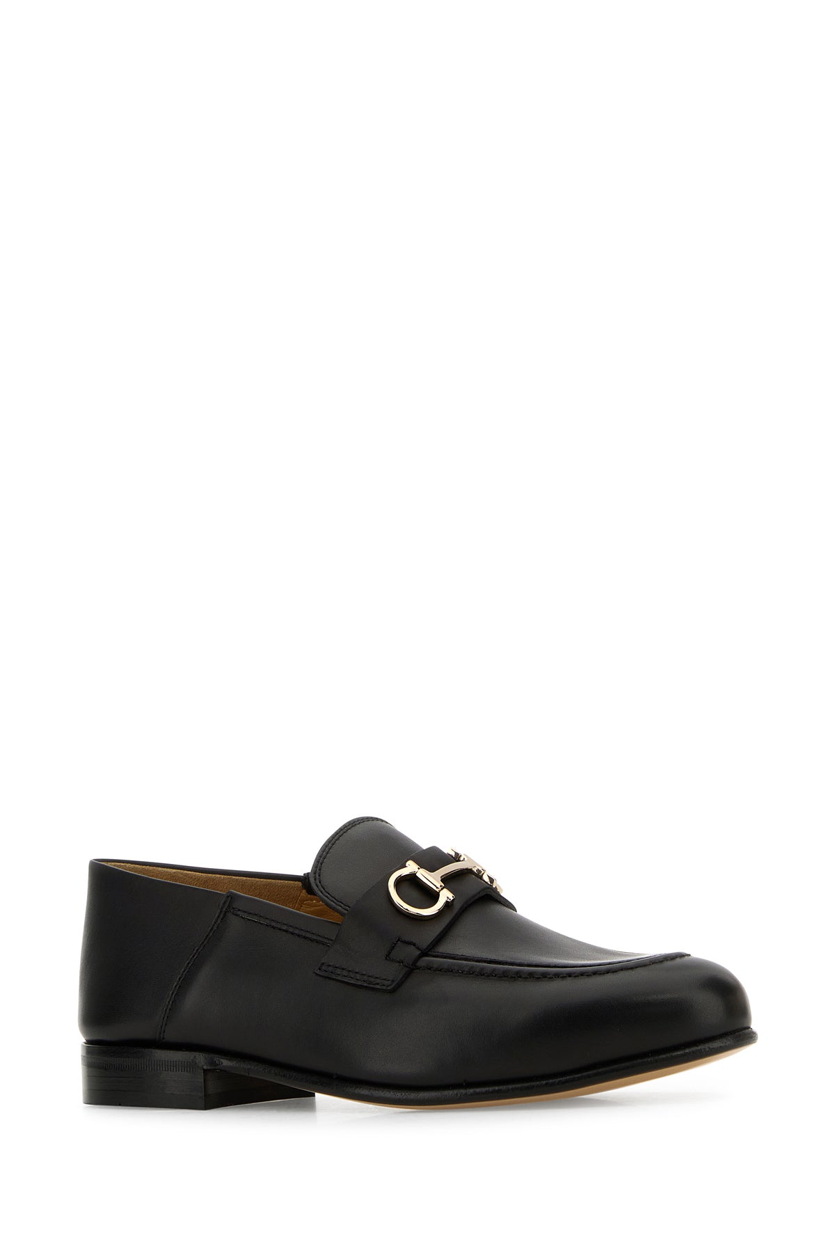 Ferragamo Mocassini Ottone in pelle nera, view 2