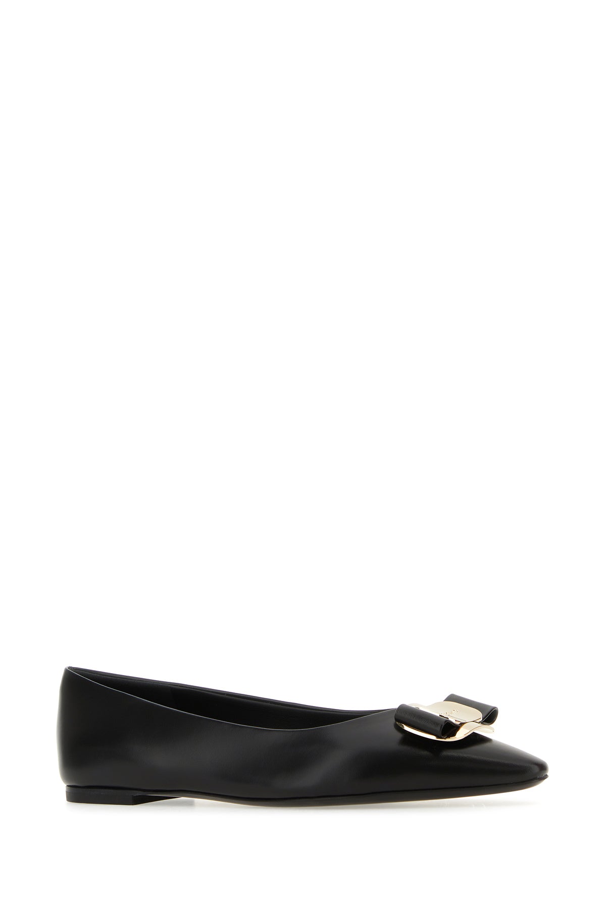Ferragamo Ballerine Zea in pelle nera, view 2