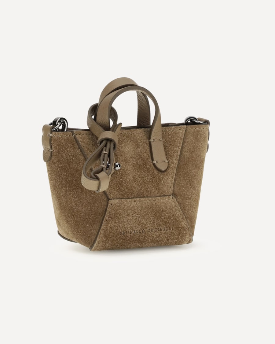 Brunello Cucinelli Micro suede Shoulder Bag, view 4