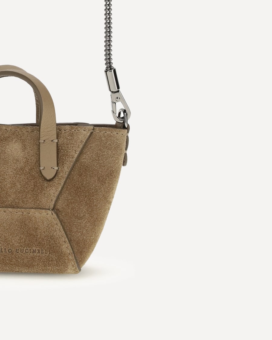 Brunello Cucinelli Micro suede Shoulder Bag, view 6