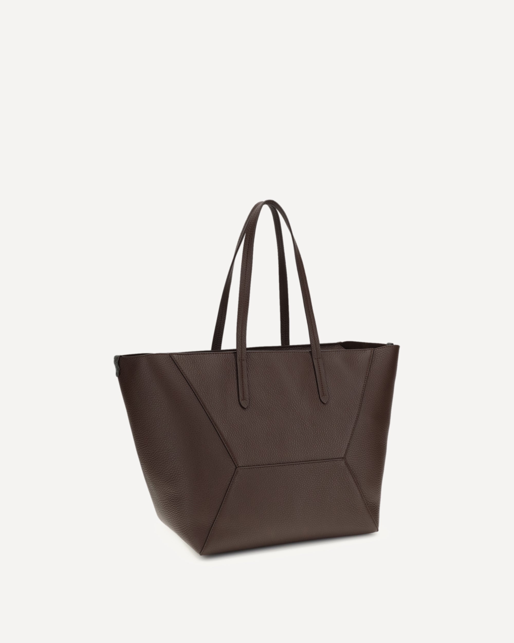 Brunello Cucinelli Leather Tote Bag, view 2