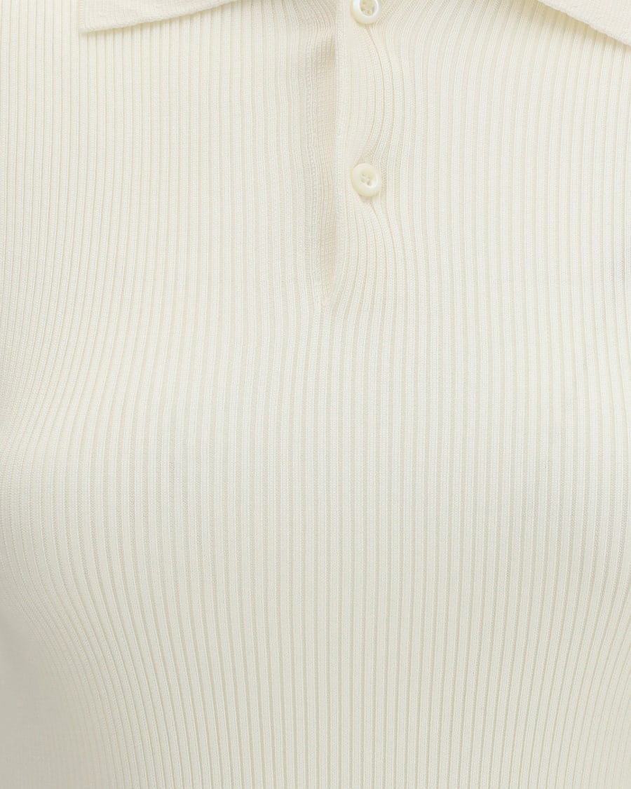 RIER Long-sleeve silk Polo, view 5