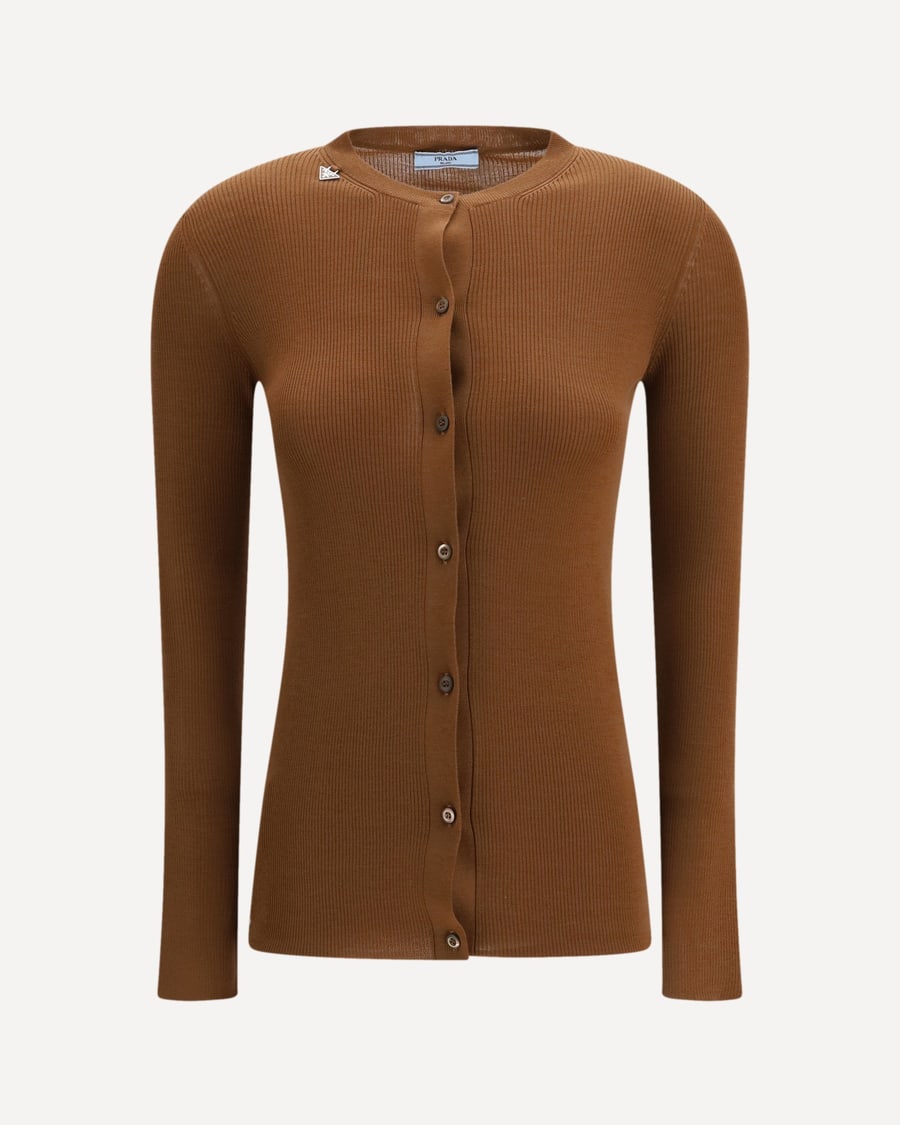 Prada Ribbed wool Cardigan, view 3