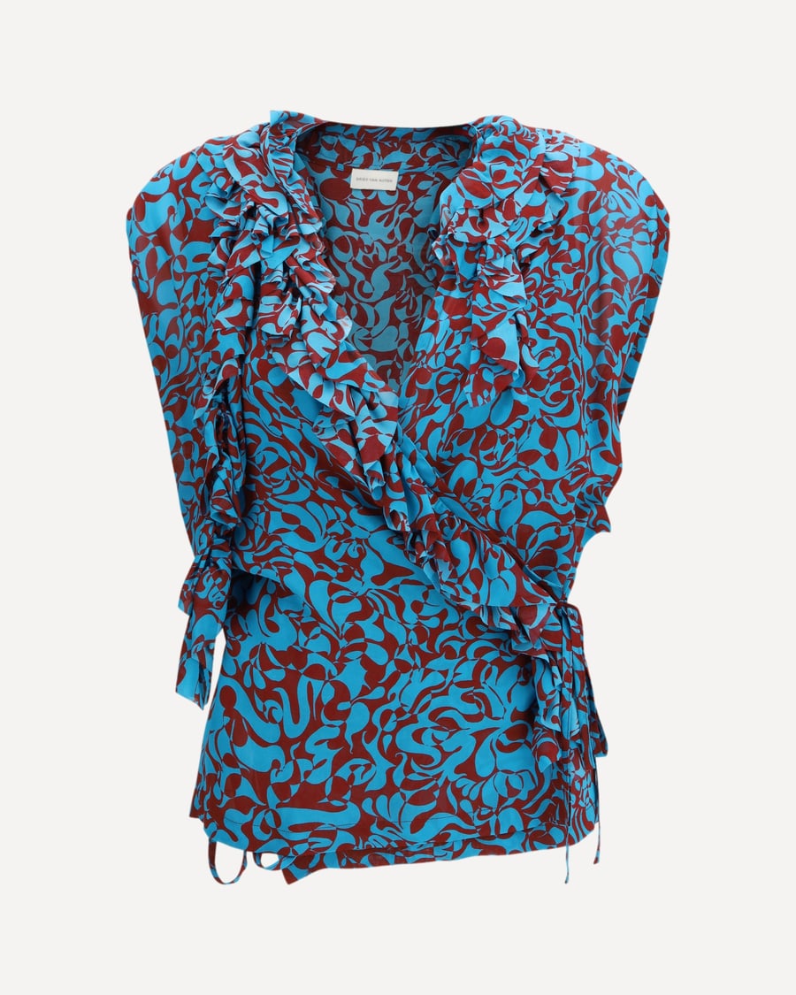 Dries Van Noten Printed cotton Blouse, view 3