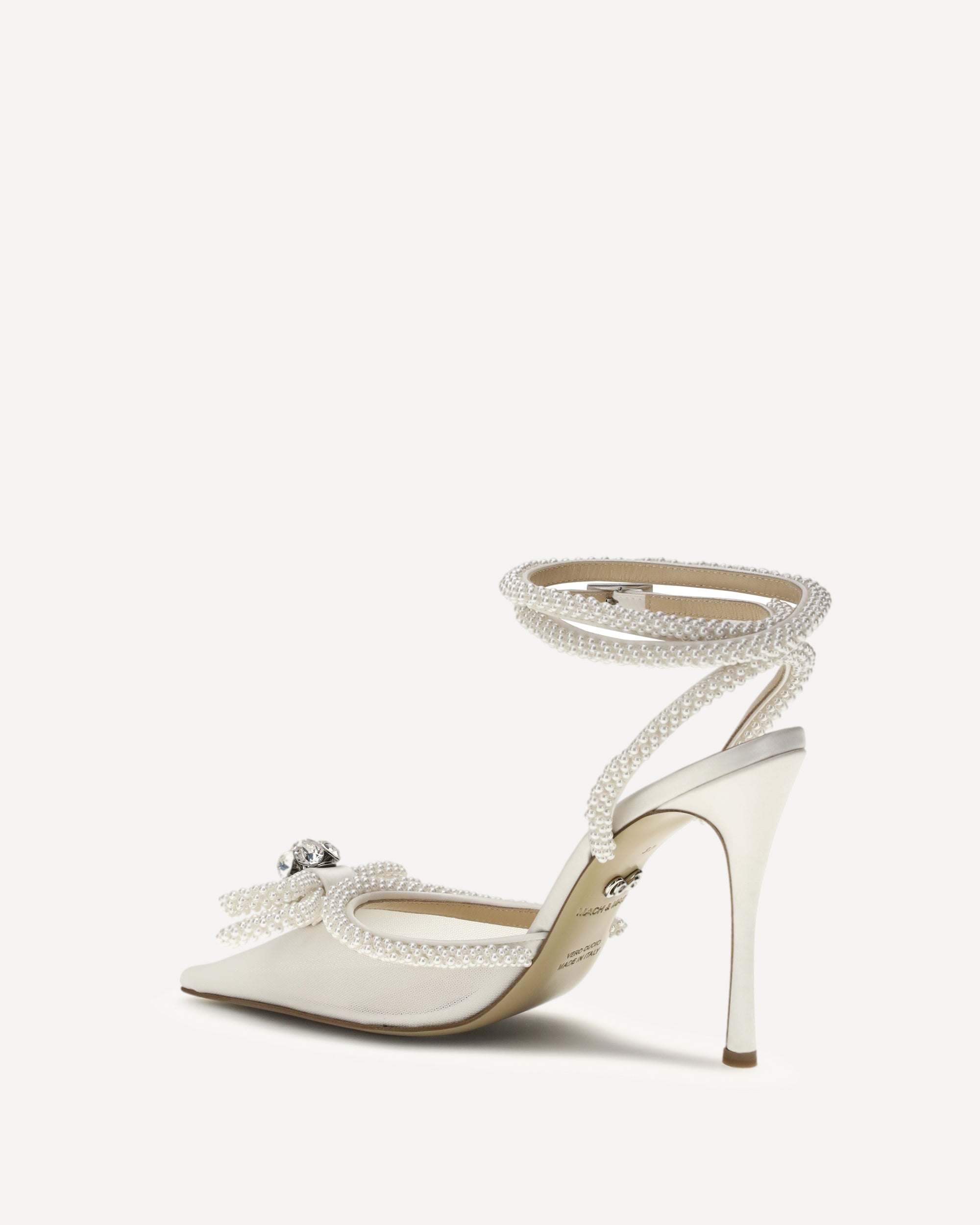 MACH & MACH Double bow satin Pumps, view 2