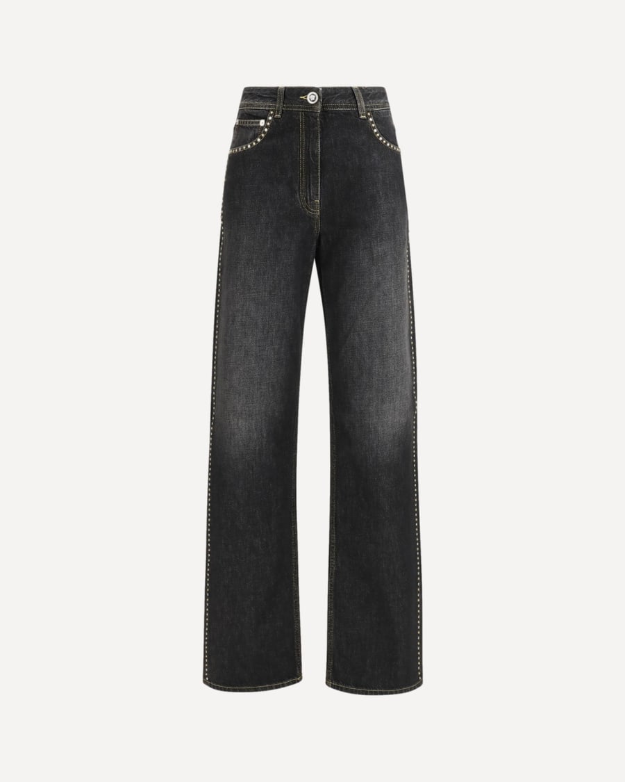 Versace Straight Jeans with studs