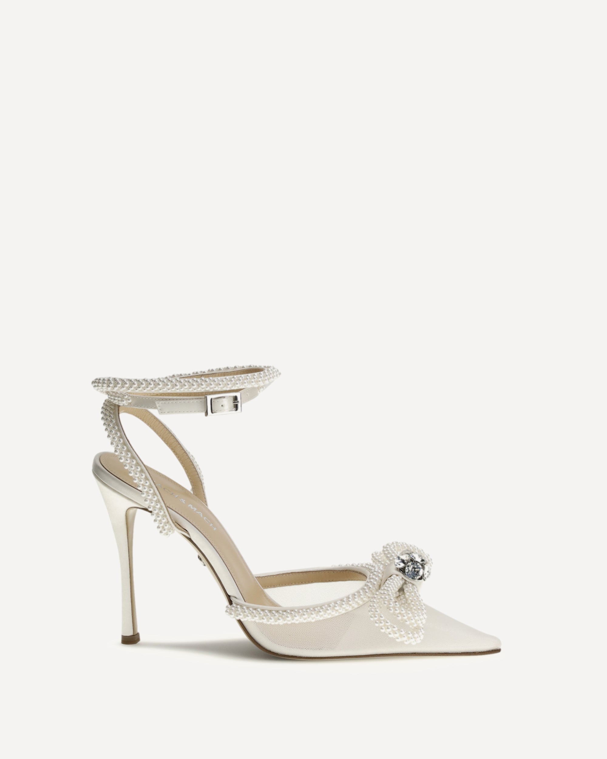 MACH & MACH Double bow satin Pumps