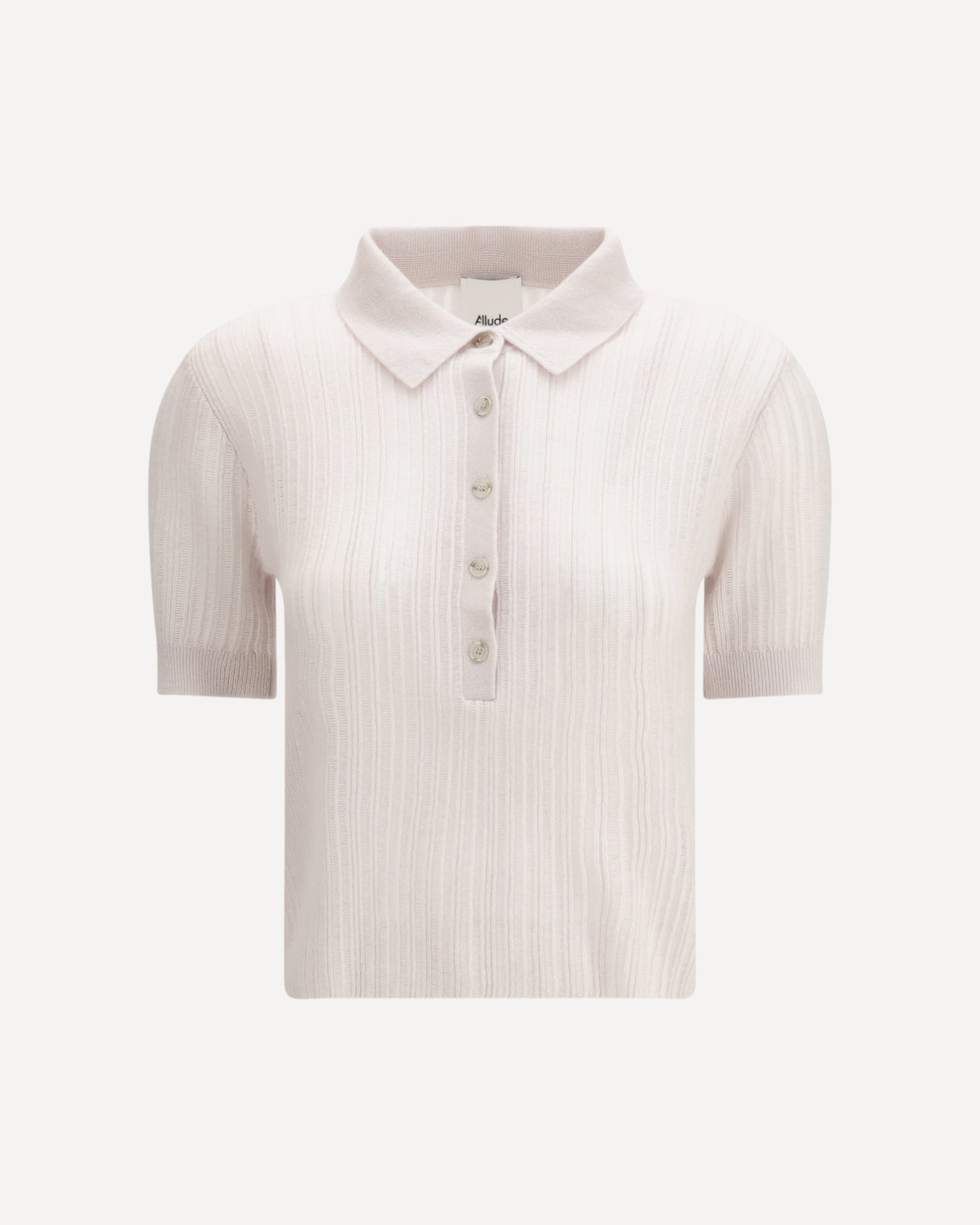 ALLUDE Polo-neck short-sleeve Sweater