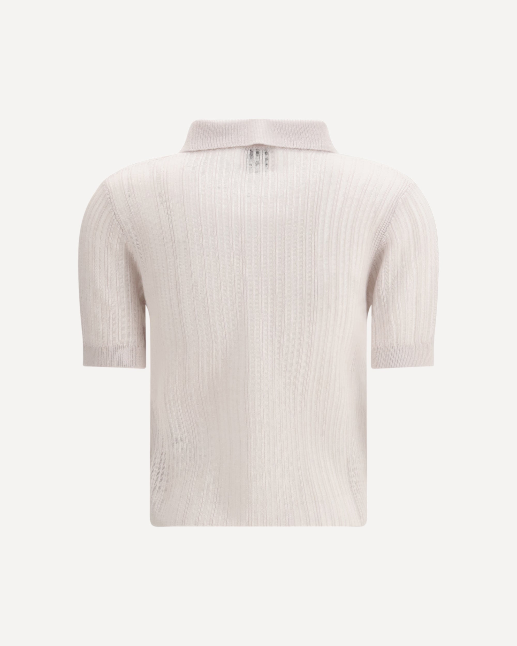 ALLUDE Polo-neck short-sleeve Sweater, view 2