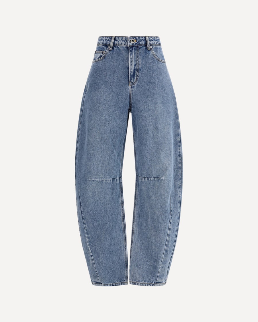 self-portrait Barrel Leg Jeans, view 3