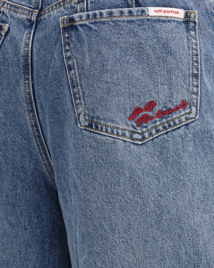 self-portrait Barrel Leg Jeans, view 5
