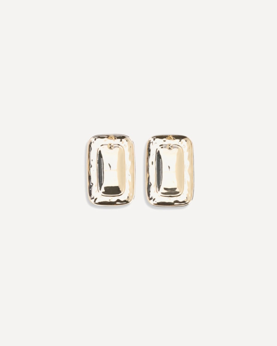 self-portrait Mottled gold Earrings, view 2