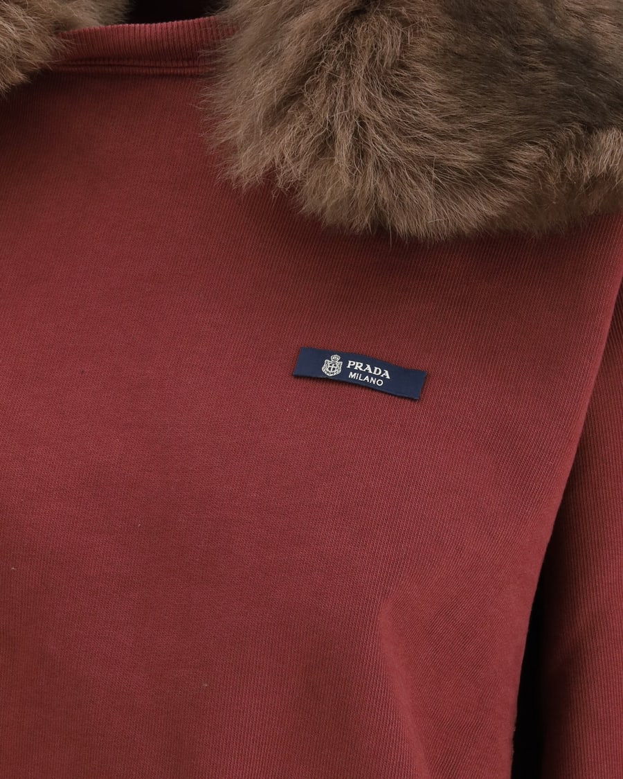 Prada Sweatshirt with a shearling collar, view 5