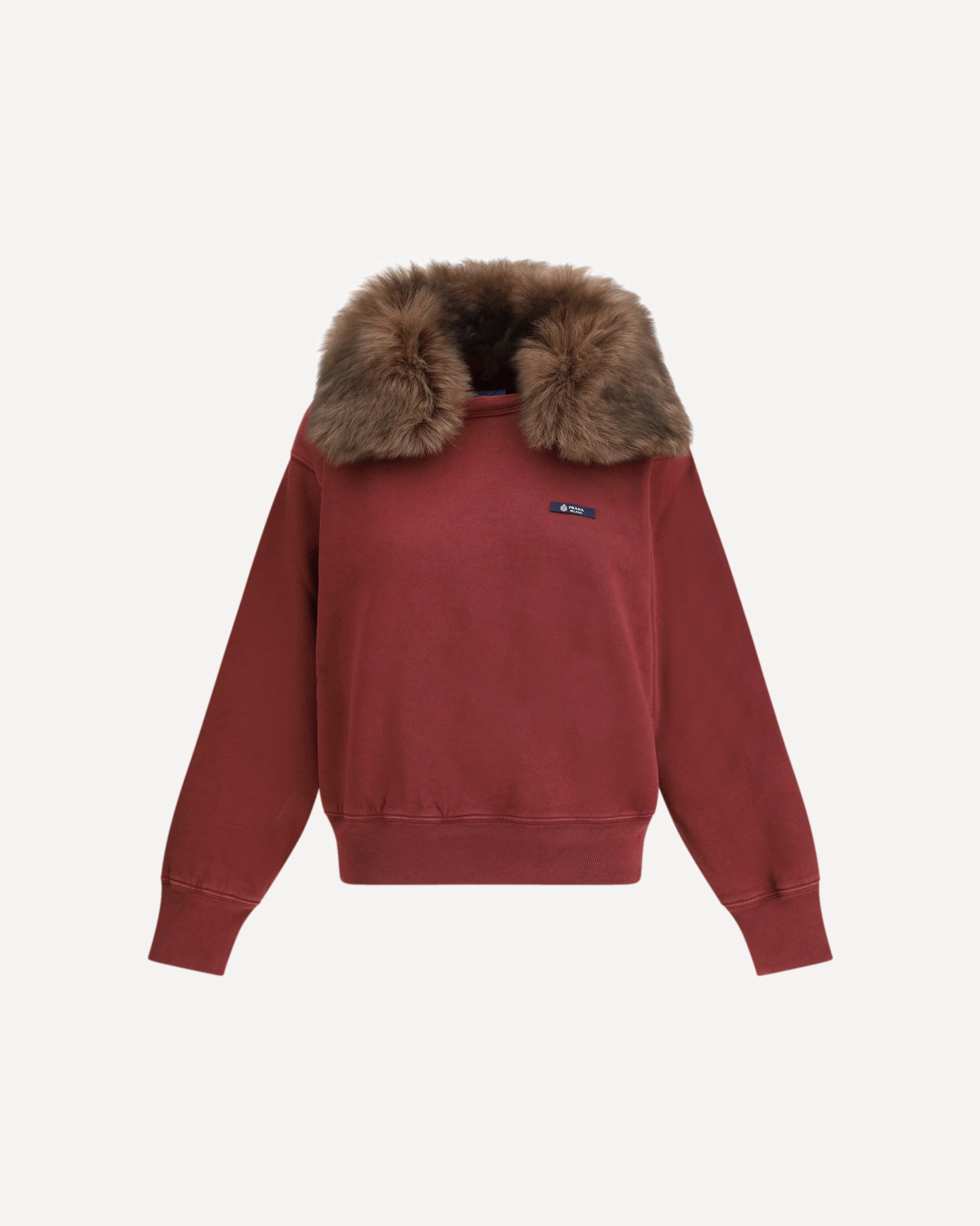 Prada Sweatshirt with a shearling collar