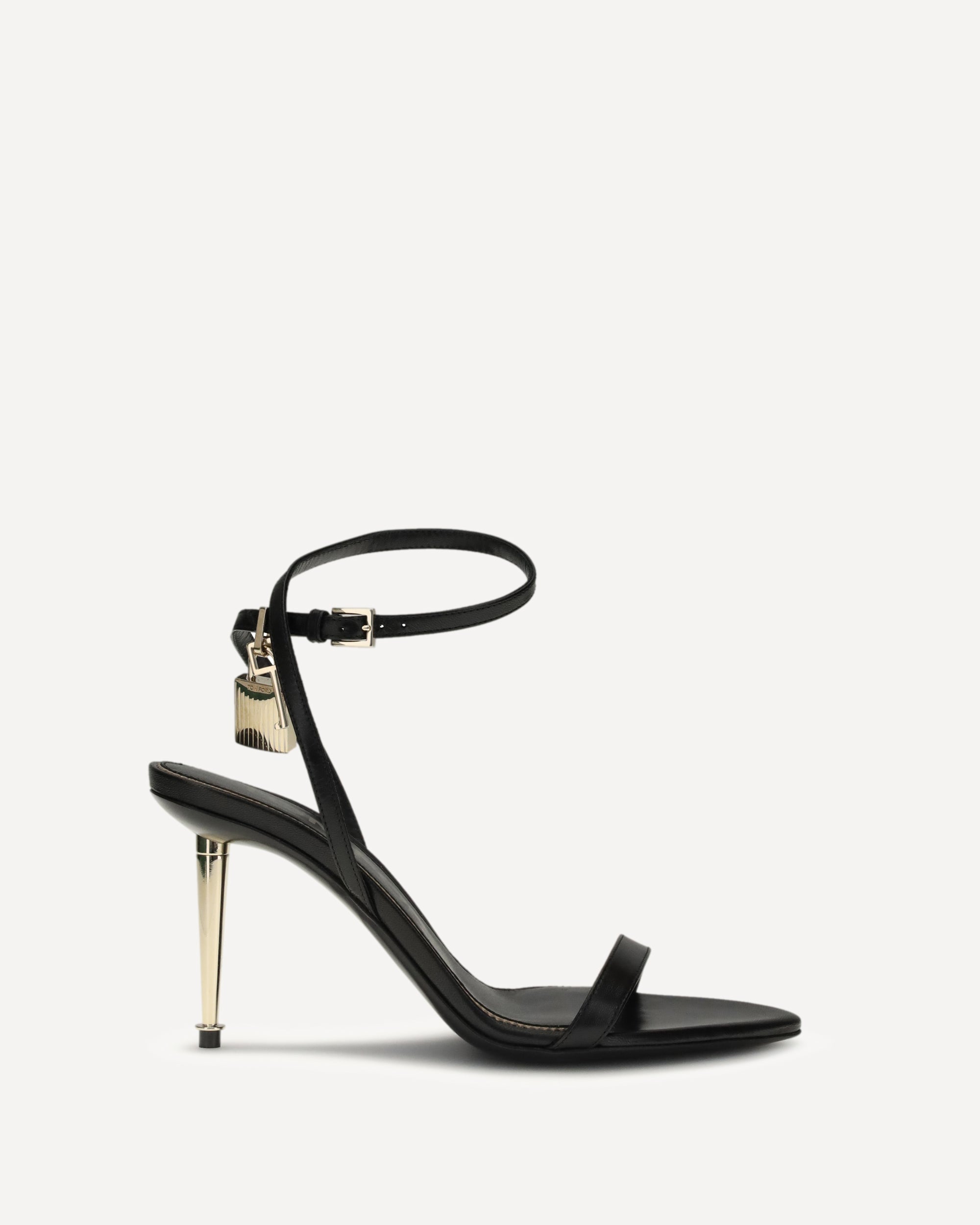 Tom Ford Shiny leather padlock pointy naked Sandal