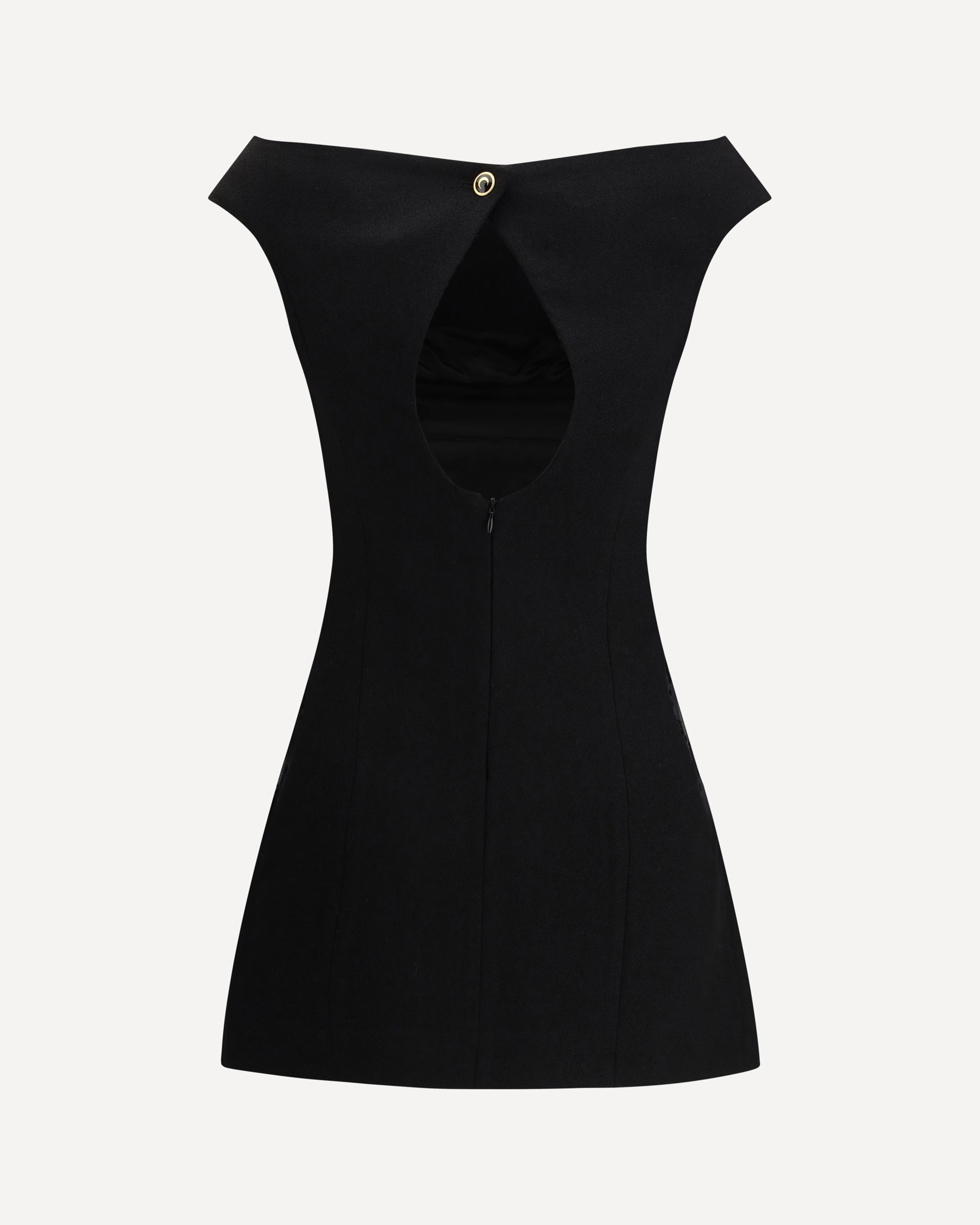 MARINE SERRE Wool Bouclé Sleeveless Mini Dress, view 2