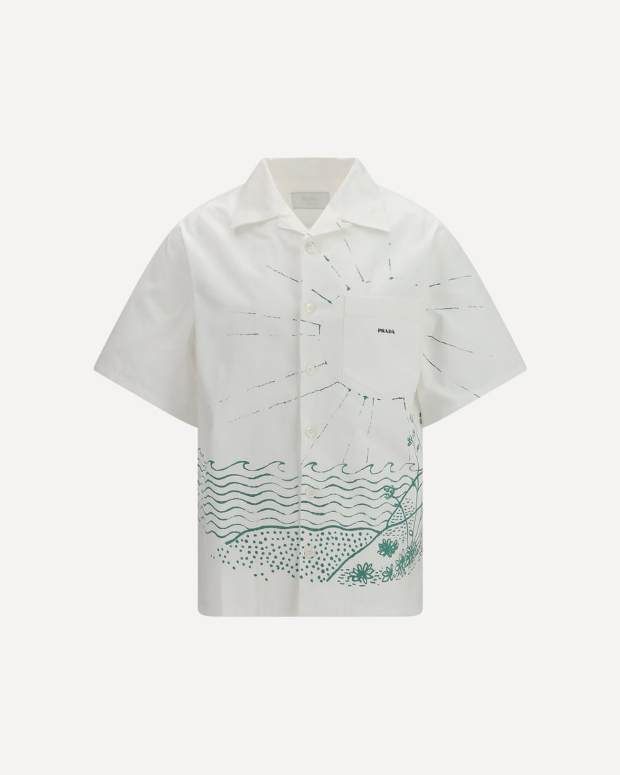 Prada Oversized wave print Shirt, view 3