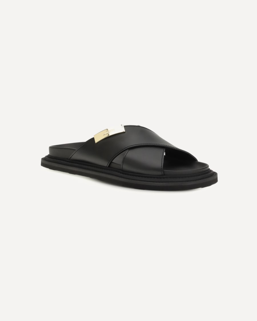 Moschino Leather Sandals, view 4