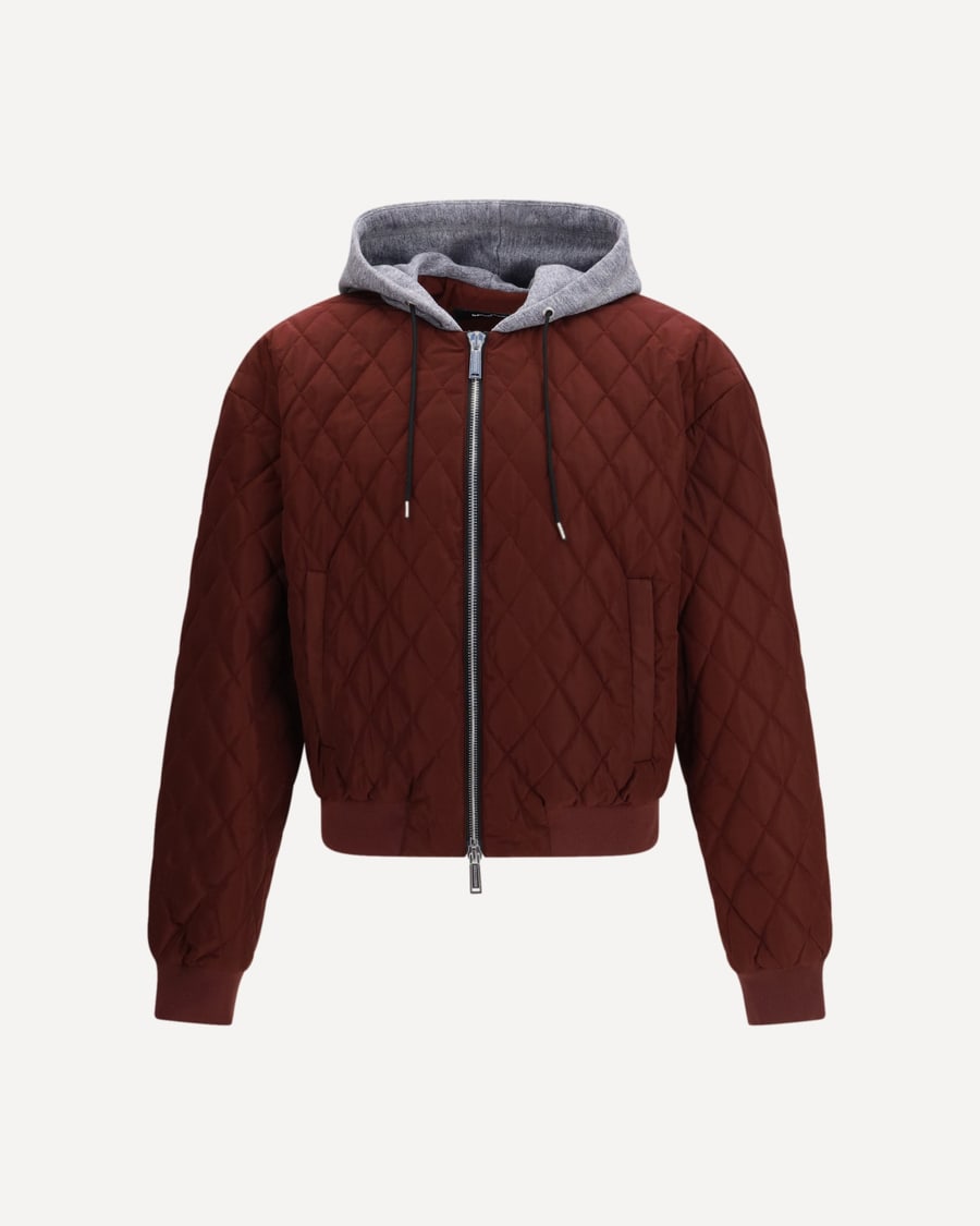 Dsquared2 Quilted hooded Bomber Jacket, view 3