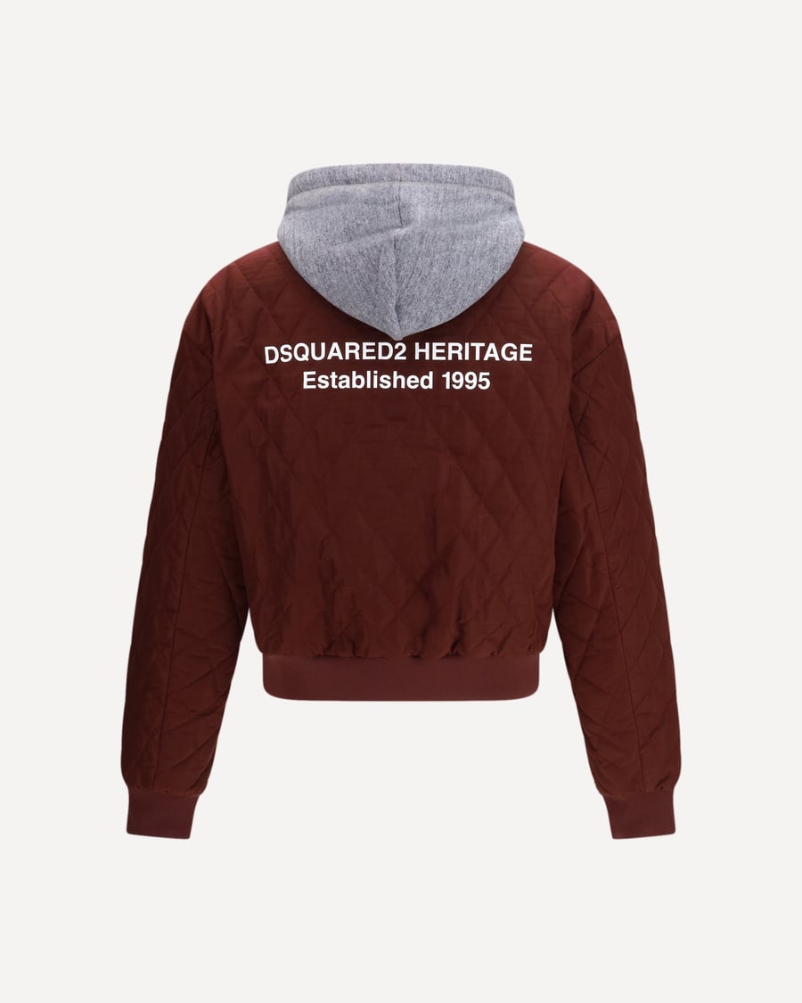 Dsquared2 Quilted hooded Bomber Jacket, view 4