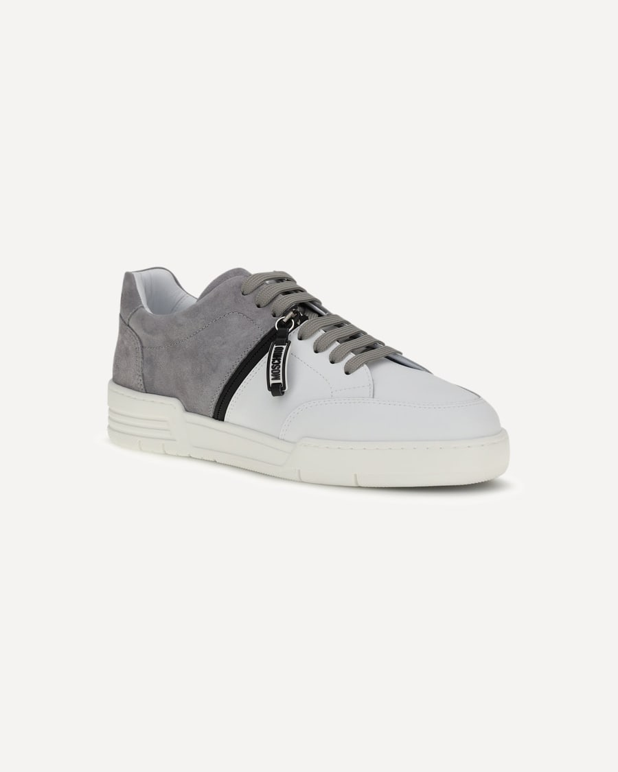 Moschino Leather Sneakers, view 4