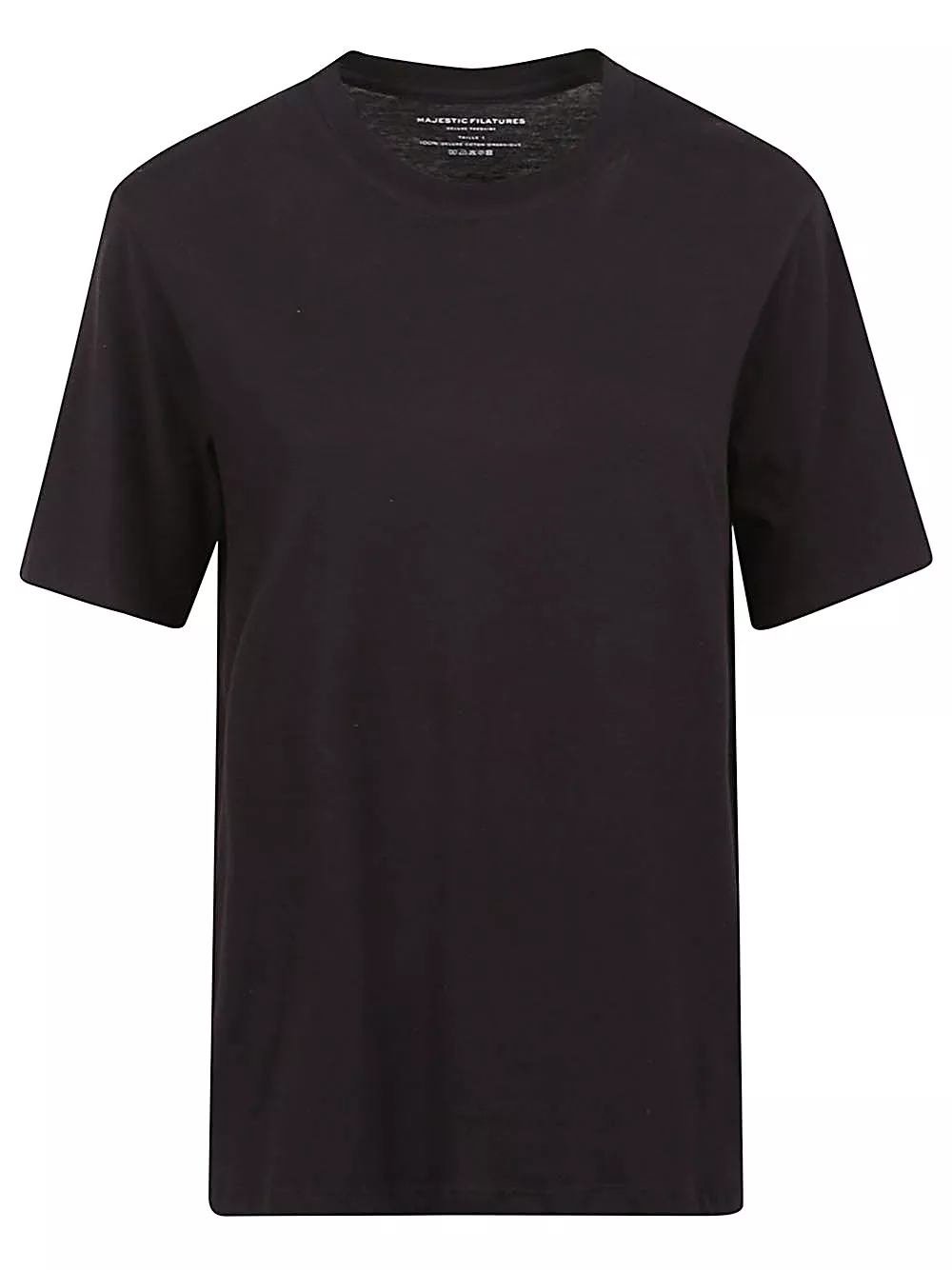 Majestic Top in cotone con scollo a girocollo