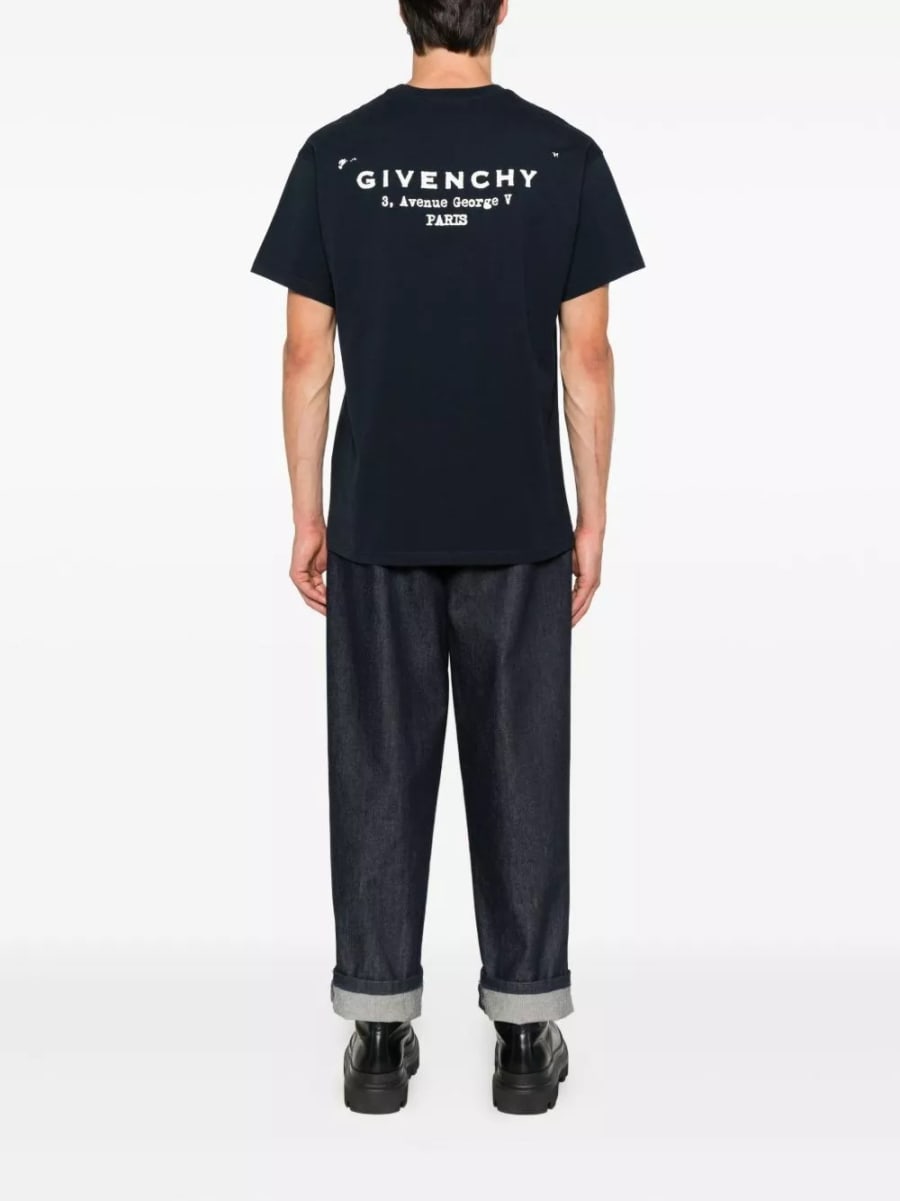 Givenchy T-Shirt in Cotone con Logo, view 4