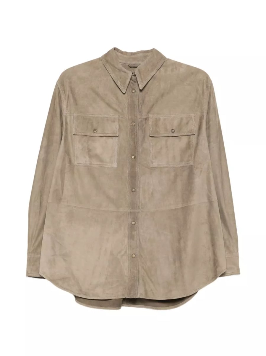 Brunello Cucinelli Camicia in pelle