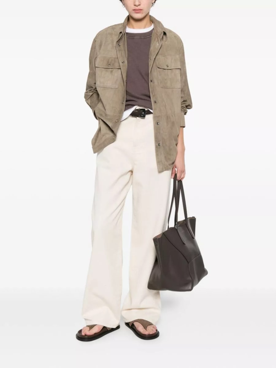 Brunello Cucinelli Camicia in pelle, view 2
