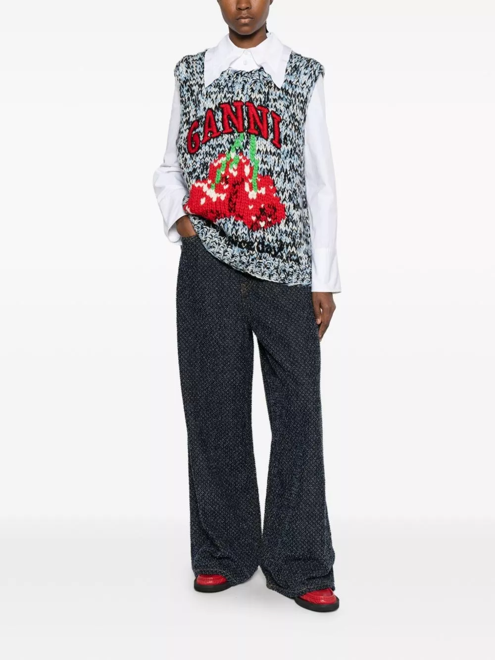 Ganni Jeans Baggy in denim, view 2
