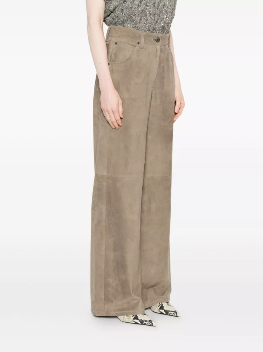 Brunello Cucinelli Pantaloni in pelle, view 2