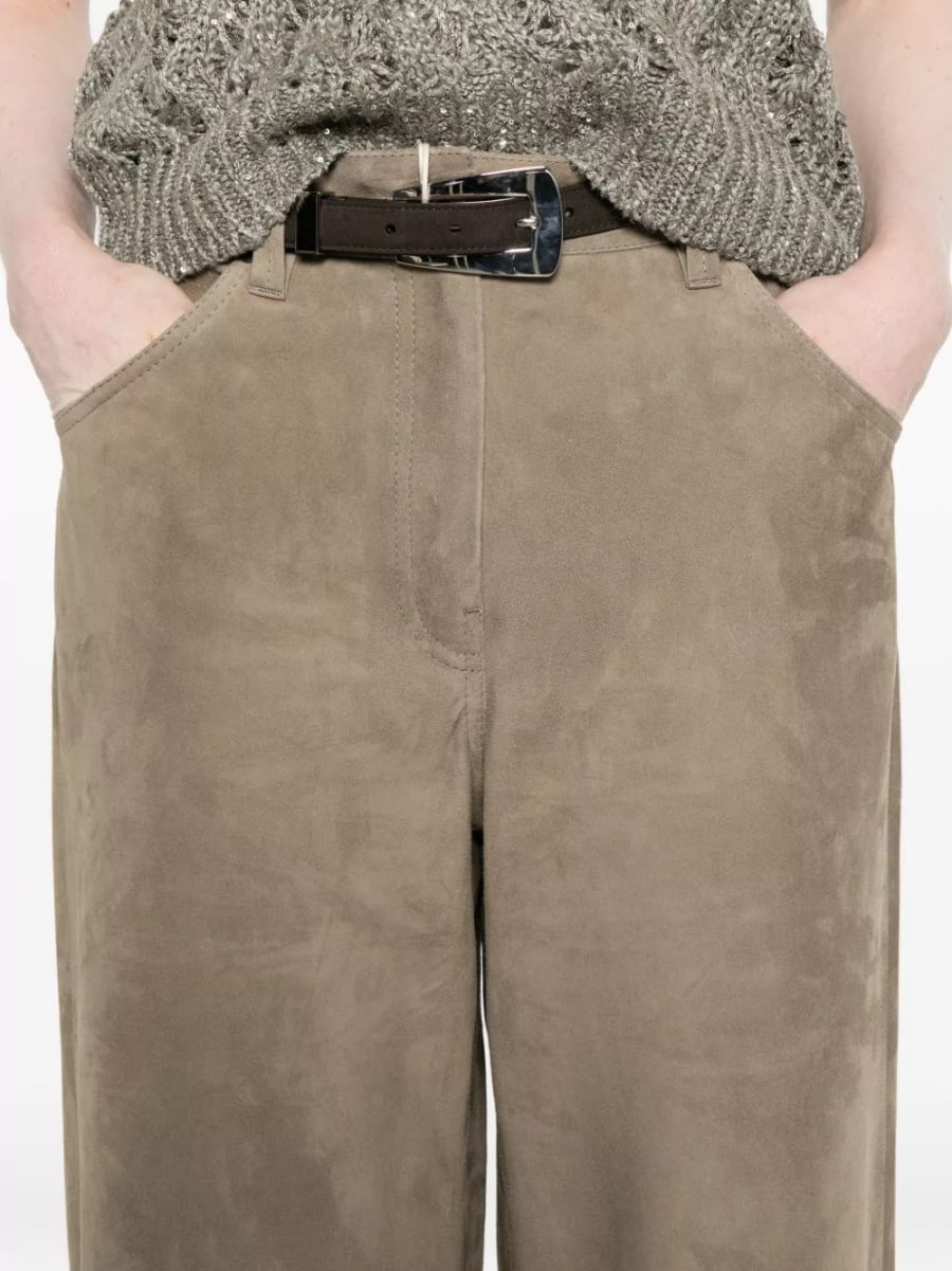 Brunello Cucinelli Pantaloni in pelle, view 4