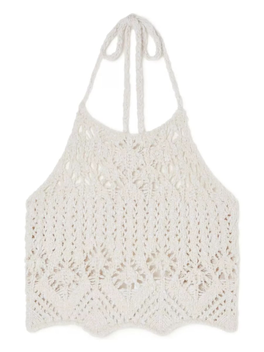 Alanui Top in cotone Lagoon Romance