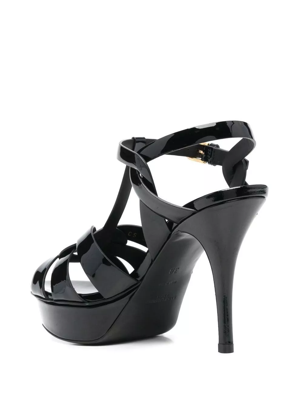 Saint Laurent Sandali in pelle Tribute, view 2