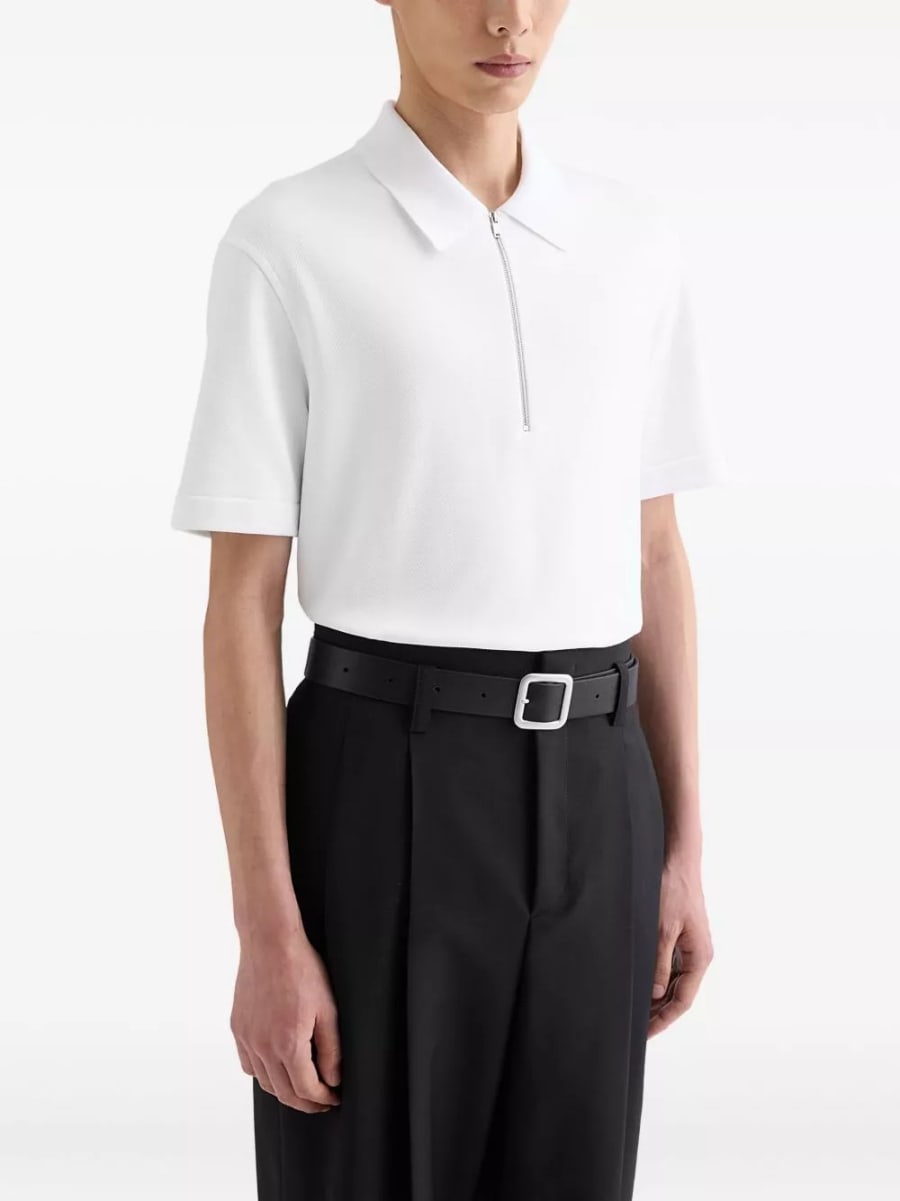 Jil Sander la polo con zip, view 2