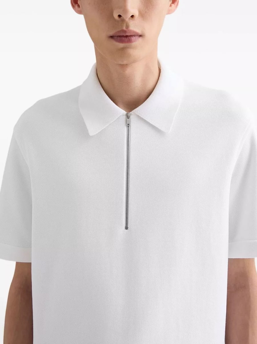 Jil Sander la polo con zip, view 3