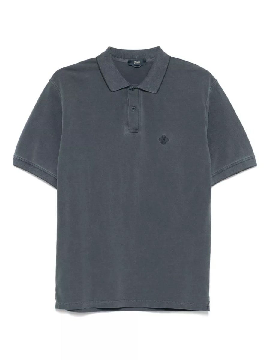 Herno la polo in cotone con logo
