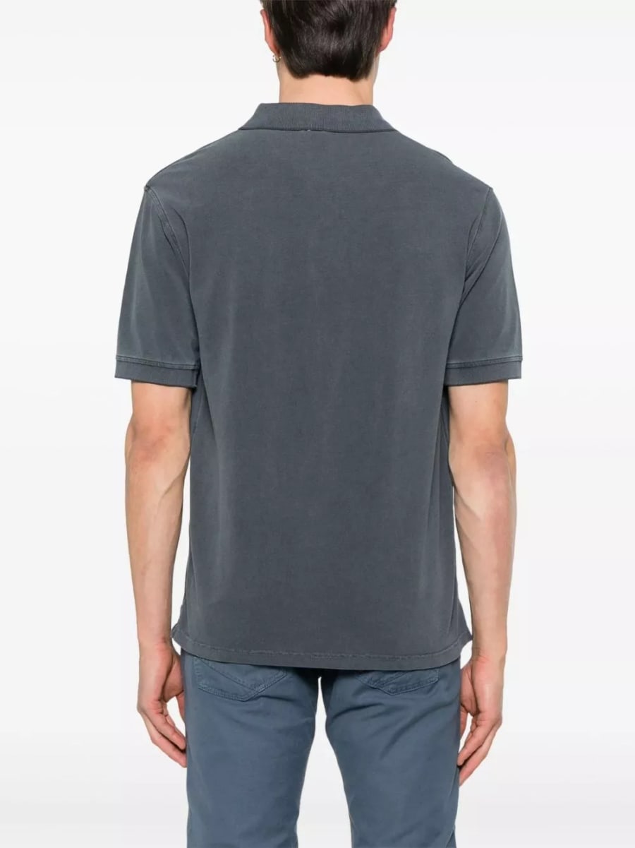 Herno la polo in cotone con logo, view 3